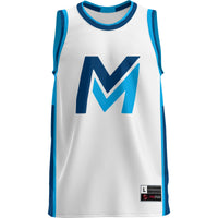 Mid Michigan College Basketball Jersey, White Sportswear Jersey Shirt, Sleeveless Athletic Tank Jersey, Casual Gift for Men, Style 200305326