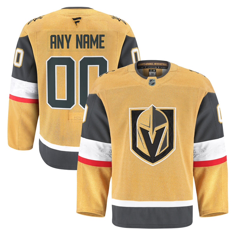 Vegas Golden Knights Hockey Jersey, Gold Sportswear Jersey Shirt, Long Sleeve Hockey Sweater Jersey, Casual Gift for Men, Style 202056766