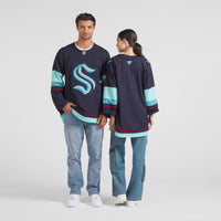 Seattle Kraken Hockey Jersey, Blue Premium Home Sportswear Jersey Shirt, Long Sleeve Hockey Sweater Jersey, Casual Gift for Men