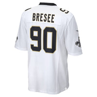 Bryan Bresee New Orleans Saints Football Jersey, White Game Sportswear Jersey Shirt, Lightweight Breathable Athletic Jersey, Casual Gift for Men