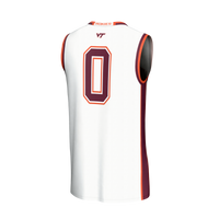 Virginia Tech Hokies Basketball Jersey, White Sportswear Jersey Shirt, Sleeveless Athletic Tank Jersey, Casual Gift for Men, Style 203652699
