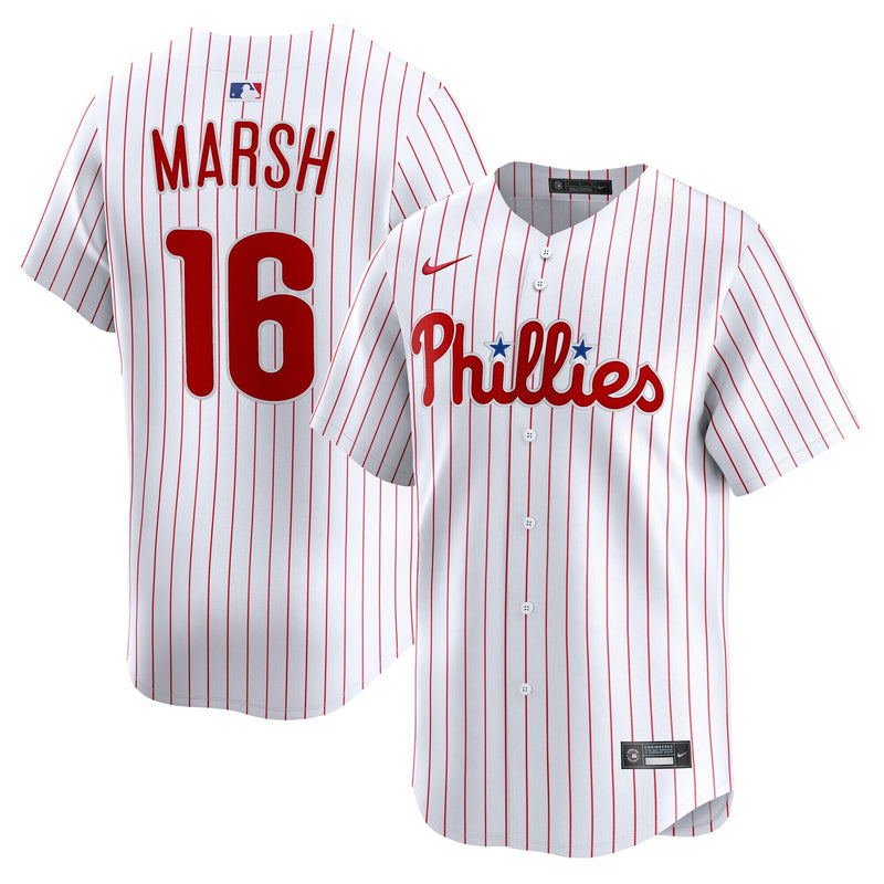 Brandon Marsh Philadelphia Phillies Baseball Jersey, White Sportswear Jersey Shirt, Lightweight Breathable Athletic Jersey, Casual Gift for Men