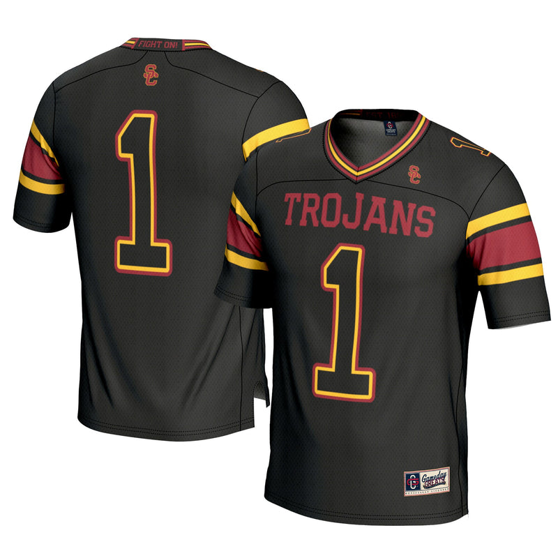 USC Trojans Football Jersey, Black Sportswear Jersey Shirt, Lightweight Breathable Athletic Jersey, Casual Gift for Men, Style 200447728