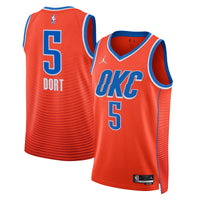 Luguentz Dort Oklahoma City Thunder Basketball Jersey, Orange Sportswear Jersey Shirt, Sleeveless Athletic Tank Jersey, Casual Gift for Men