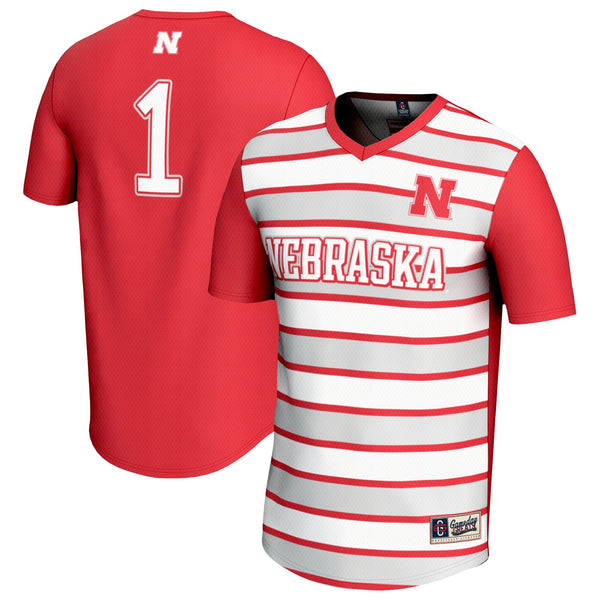#1 Nebraska Huskers Lightweight Soccer Fashion Jersey - Scarlet