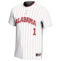 Alabama Crimson Tide Softball Jersey, White Fashion Sportswear Jersey Shirt, Lightweight Breathable Athletic Jersey, Casual Gift for Men