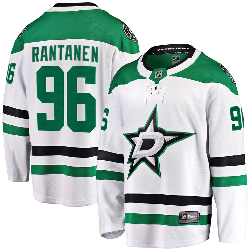 Mikko Rantanen Dallas Stars Hockey Jersey, White Breakaway Away Sportswear Jersey Shirt, Long Sleeve Hockey Sweater Jersey, Casual Gift for Men