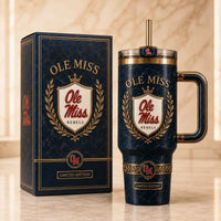 MISS Crest - Navy Lacquer, Gold Laurel and Quiet Heraldry