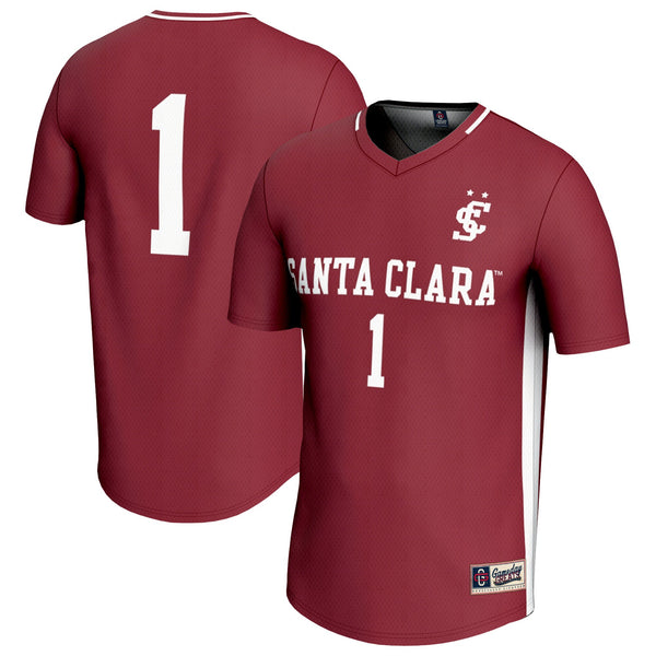 #1 Santa Clara Broncos Lightweight Soccer Fashion Jersey - Maroon