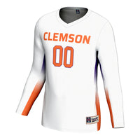 Clemson Tigers Volleyball Jersey, White Sportswear Jersey Shirt, Lightweight Breathable Athletic Jersey, Casual Gift for Men, Style 200461784