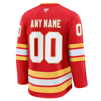 Calgary Flames Hockey Jersey, Red Premium Home Sportswear Jersey Shirt, Long Sleeve Hockey Sweater Jersey, Casual Gift for Men, Style 202055777