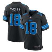 Isaac TeSlaa Detroit Lions Football Jersey, Black Game Sportswear Jersey Shirt, Lightweight Breathable Athletic Jersey, Casual Gift for Men