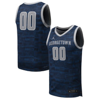 Georgetown Hoyas Basketball Jersey, Navy Replica Sportswear Jersey Shirt, Sleeveless Athletic Tank Jersey, Casual Gift for Men