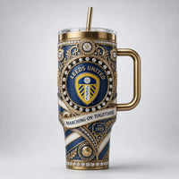LUFC Heritage Crest - Ornate Navy and Gold Tumbler