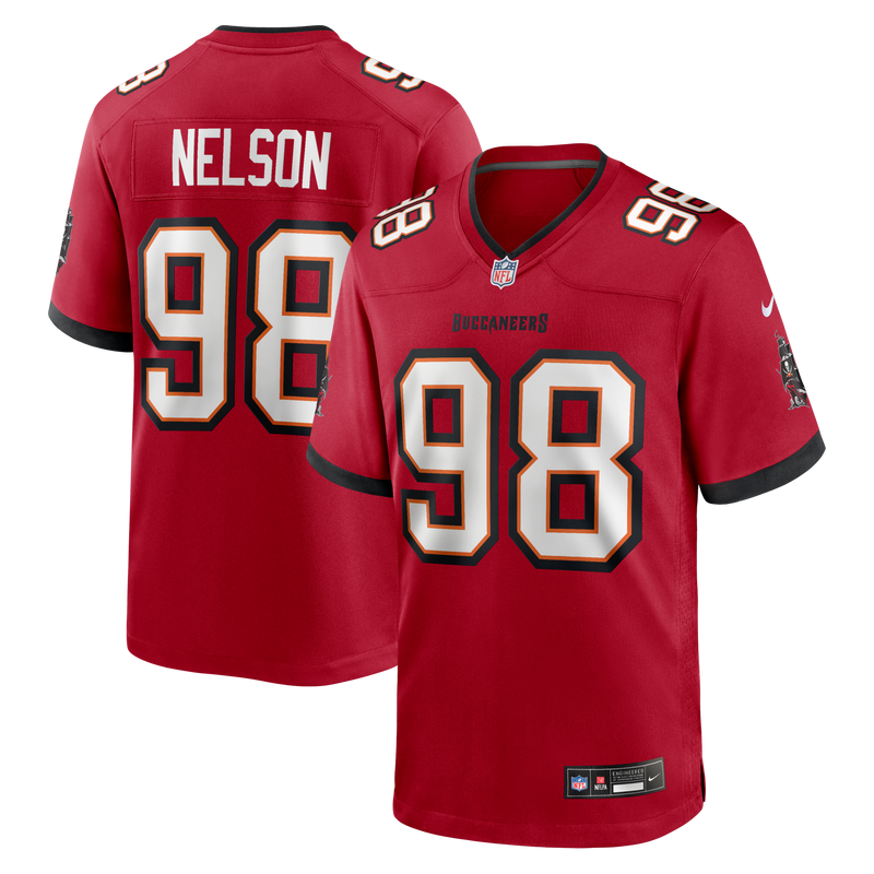 Anthony Nelson Tampa Bay Buccaneers Football Jersey, Red Sportswear Jersey Shirt, Lightweight Breathable Athletic Jersey, Casual Gift for Men