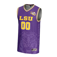 LSU Tigers Basketball Jersey, Purple Lightweight Sportswear Jersey Shirt, Sleeveless Athletic Tank Jersey, Casual Gift for Men, Style 201346787