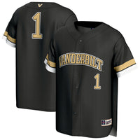 Vanderbilt Commodores Baseball Jersey, Black Fashion Sportswear Jersey Shirt, Lightweight Breathable Athletic Jersey, Casual Gift for Men