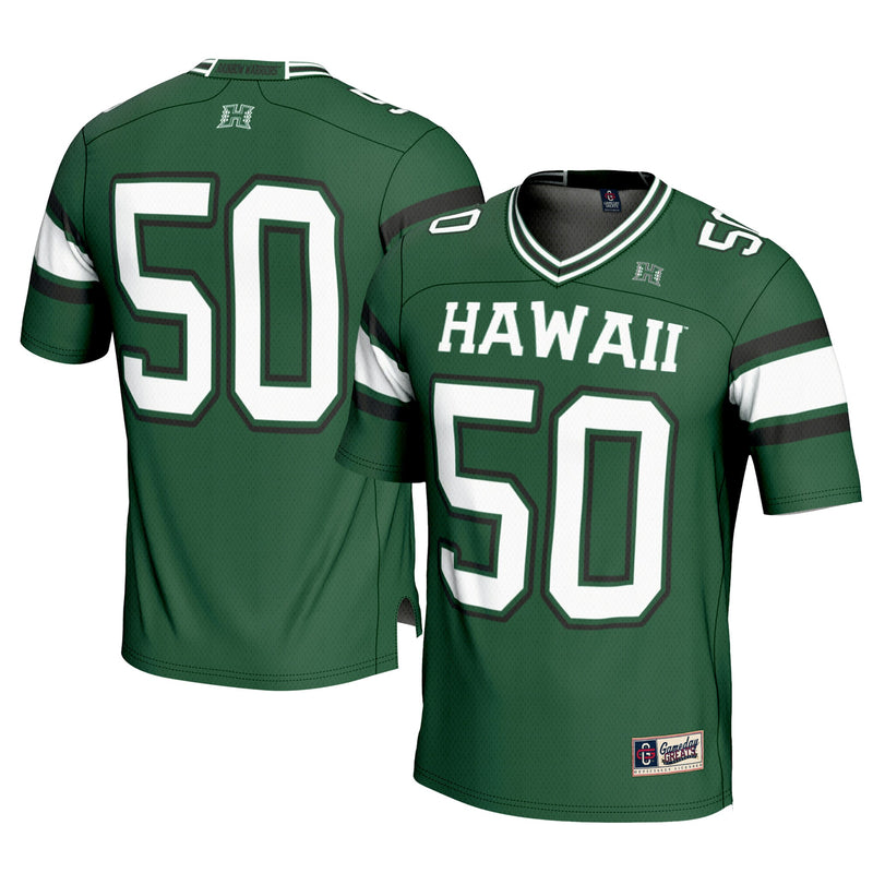 Hawaii Rainbow Warriors Football Jersey, Sportswear Jersey Shirt, Lightweight Breathable Athletic Jersey, Casual Gift for Men, Style 200425347