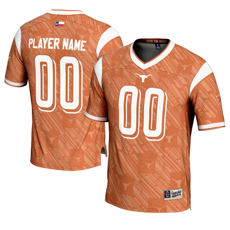 Texas Longhorns Football Jersey, Orange Sportswear Jersey Shirt, Lightweight Breathable Athletic Jersey, Casual Gift for Men, Style 201093846