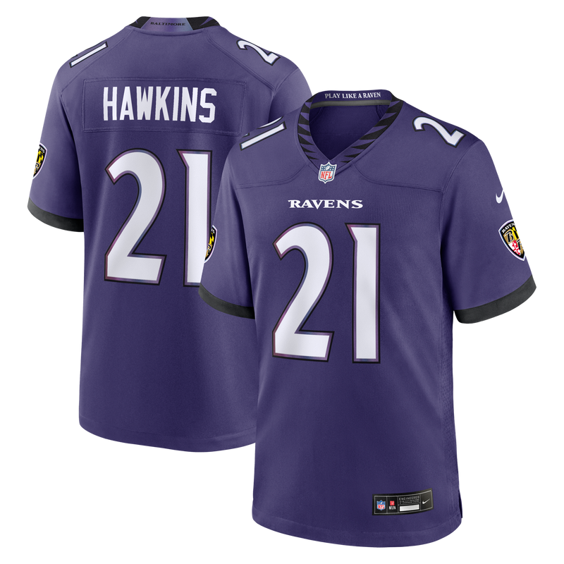 Jaylinn Hawkins Baltimore Ravens Football Jersey, Purple Sportswear Jersey Shirt, Lightweight Breathable Athletic Jersey, Casual Gift for Men