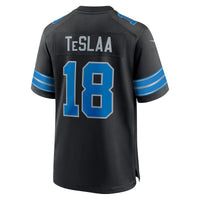 Isaac TeSlaa Detroit Lions Football Jersey, Black Game Sportswear Jersey Shirt, Lightweight Breathable Athletic Jersey, Casual Gift for Men