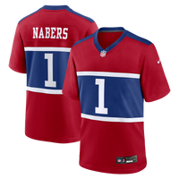 Malik Nabers New York Giants Football Jersey, Red Game Sportswear Jersey Shirt, Lightweight Breathable Athletic Jersey, Casual Gift for Men