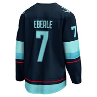 Jordan Eberle Seattle Kraken Hockey Jersey, Navy Breakaway Home Sportswear Jersey Shirt, Long Sleeve Hockey Sweater Jersey, Casual Gift for Men