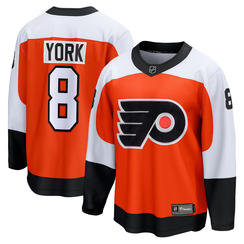 Cam York Philadelphia Flyers Hockey Jersey, Orange Breakaway Sportswear Jersey Shirt, Long Sleeve Hockey Sweater Jersey, Casual Gift for Men