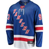 Mika Zibanejad New York Rangers Hockey Jersey, Blue Breakaway Sportswear Jersey Shirt, Long Sleeve Hockey Sweater Jersey, Casual Gift for Men