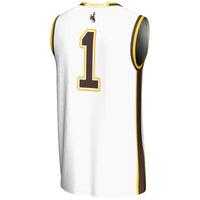 Wyoming Cowboys Lightweight Basketball Jersey, White Sportswear Jersey Shirt, Sleeveless Athletic Tank Jersey, Casual Gift for Men
