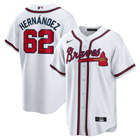 Daysbel Hernandez Atlanta Braves Baseball Jersey, White Sportswear Jersey Shirt, Lightweight Breathable Athletic Jersey, Casual Gift for Men