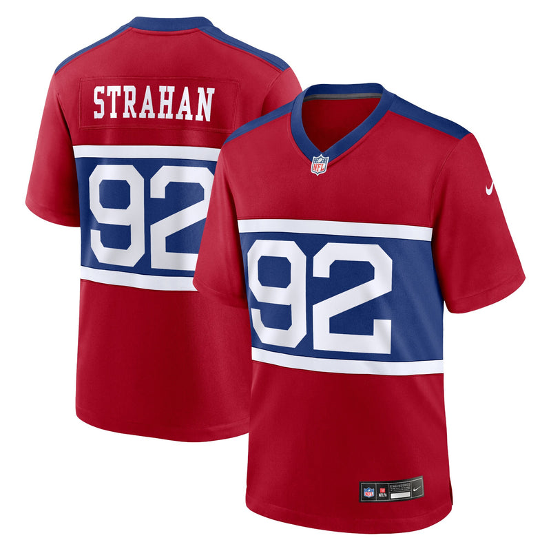 Michael Strahan New York Giants Football Jersey, Red Game Sportswear Jersey Shirt, Lightweight Breathable Athletic Jersey, Casual Gift for Men