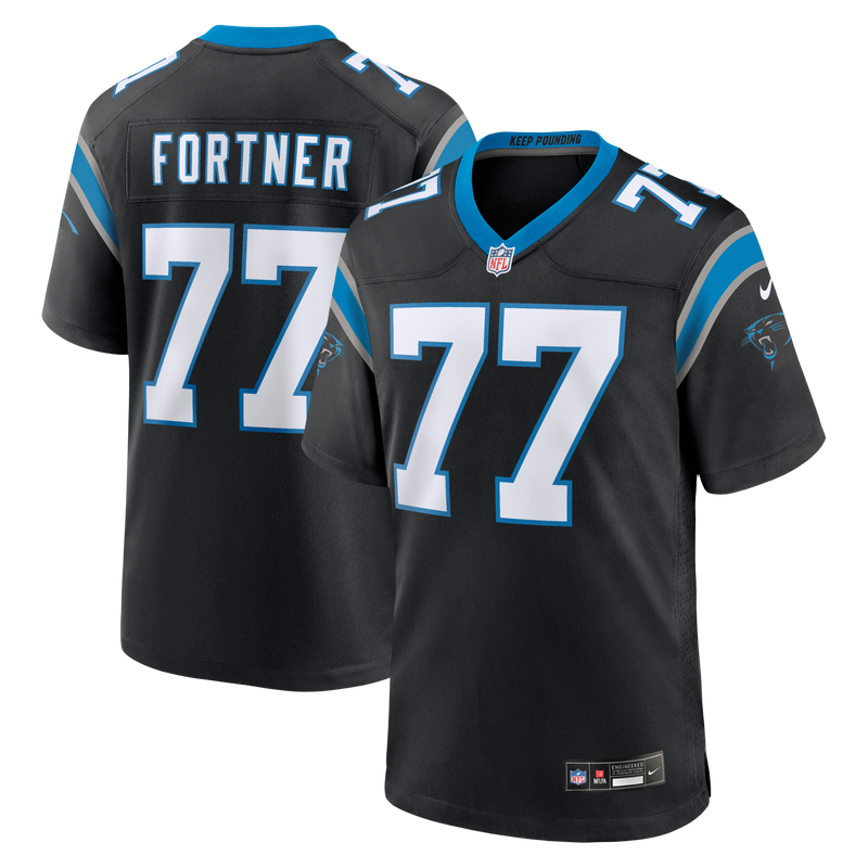 Luke Fortner Carolina Panthers Football Jersey, Black Game Sportswear Jersey Shirt, Lightweight Breathable Athletic Jersey, Casual Gift for Men