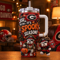 Sic 'Em, It's Spooky Season - UGA Haunted Sculpt Tumbler