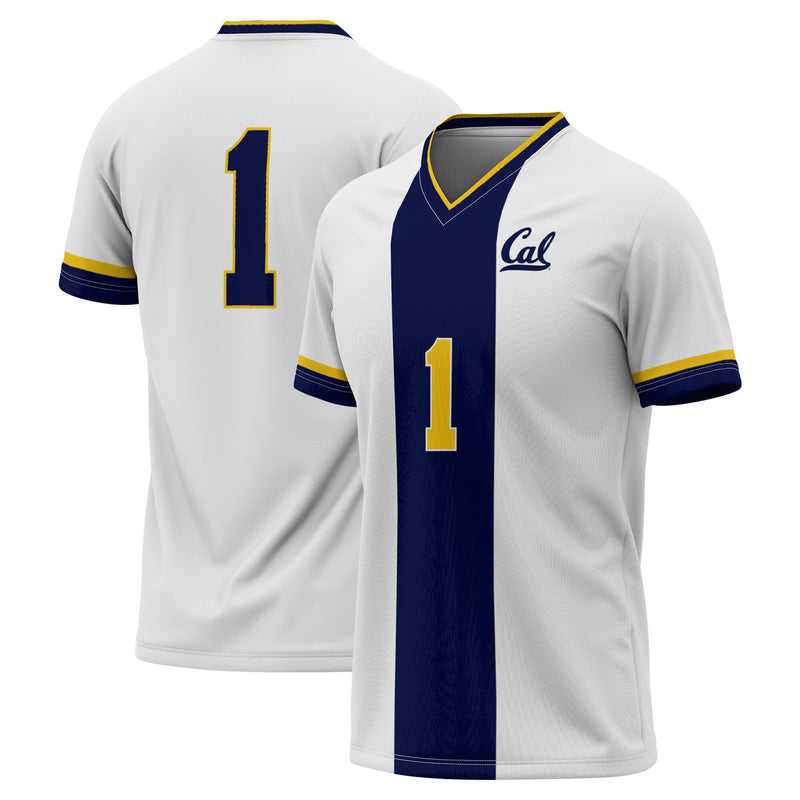Cal Bears Soccer Jersey, White Fashion Lightweight Sportswear Jersey Shirt, Lightweight Breathable Athletic Jersey, Casual Gift for Men