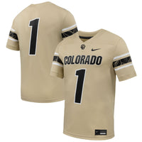 Colorado Buffaloes Football Jersey, Gold Game Alternate Sportswear Jersey Shirt, Lightweight Breathable Athletic Jersey, Casual Gift for Men