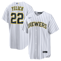 Christian Yelich Milwaukee Brewers Baseball Jersey, White Sportswear Jersey Shirt, Lightweight Breathable Athletic Jersey, Casual Gift for Men