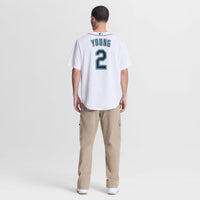 Cole Young Seattle Mariners Baseball Jersey, White Replica Sportswear Jersey Shirt, Lightweight Breathable Athletic Jersey, Casual Gift for Men