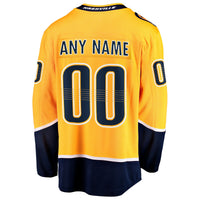 Nashville Predators Hockey Jersey, Gold Breakaway Sportswear Jersey Shirt, Long Sleeve Hockey Sweater Jersey, Casual Gift for Men, Style 2791503