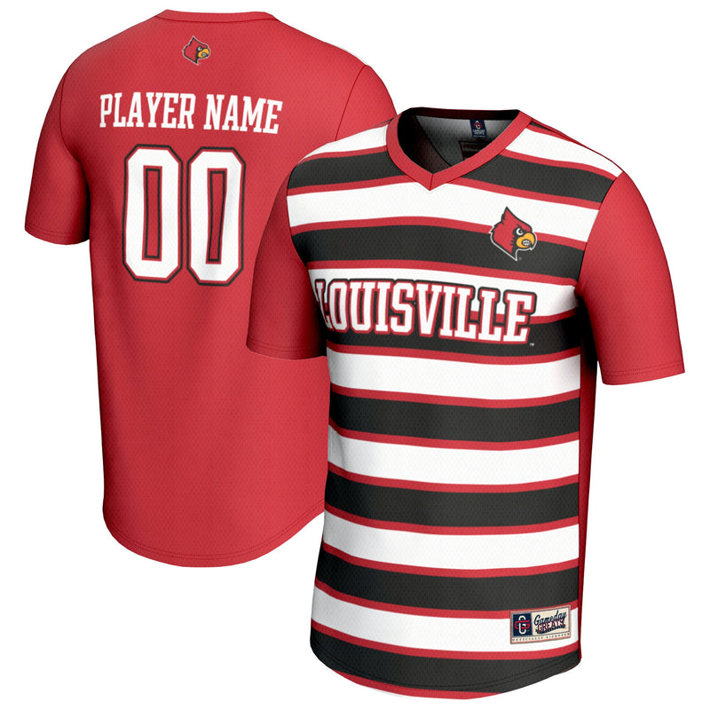 Louisville Cardinals Soccer Jersey, Red Fashion Sportswear Jersey Shirt, Lightweight Breathable Athletic Jersey, Casual Gift for Men