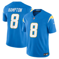 Omarion Hampton Los Angeles Chargers Football Jersey, Blue Sportswear Jersey Shirt, Lightweight Breathable Athletic Jersey, Casual Gift for Men