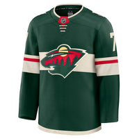 Brock Faber Minnesota Wild Hockey Jersey, Green Premium Sportswear Jersey Shirt, Long Sleeve Hockey Sweater Jersey, Casual Gift for Men