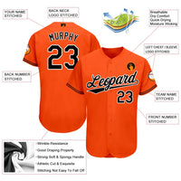 Custom Baseball Jersey, Orange Sportswear Jersey Shirt, Athletic Button Down Moisture Wicking Jersey, Casual Gift for Men, Style BaltimoreC0073