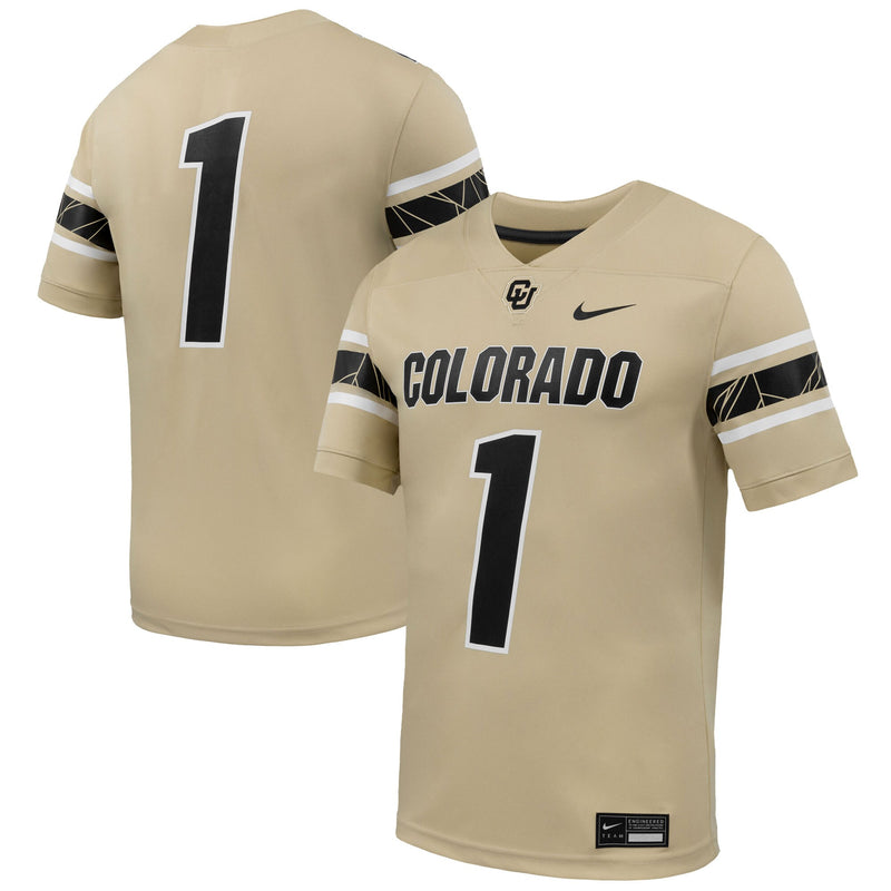 Colorado Buffaloes Football Jersey, Gold Game Alternate Sportswear Jersey Shirt, Lightweight Breathable Athletic Jersey, Casual Gift for Men