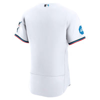 Miami Marlins Baseball Jersey, White Sportswear Jersey Shirt, Lightweight Breathable Athletic Jersey, Casual Gift for Men, Style 2001453414