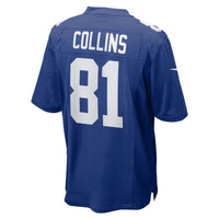 Beaux Collins New York Giants Football Jersey, Royal Game Sportswear Jersey Shirt, Lightweight Breathable Athletic Jersey, Casual Gift for Men