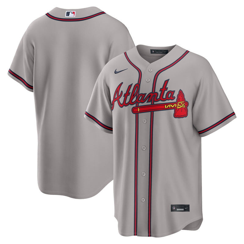 Atlanta Braves Baseball Jersey, Gray Replica Sportswear Jersey Shirt, Lightweight Breathable Athletic Jersey, Casual Gift for Men