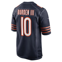 Luther Burden III Chicago Bears Football Jersey, Navy Game Sportswear Jersey Shirt, Lightweight Breathable Athletic Jersey, Casual Gift for Men