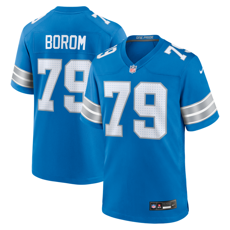 Larry Borom Detroit Lions Football Jersey, Blue Game Sportswear Jersey Shirt, Lightweight Breathable Athletic Jersey, Casual Gift for Men
