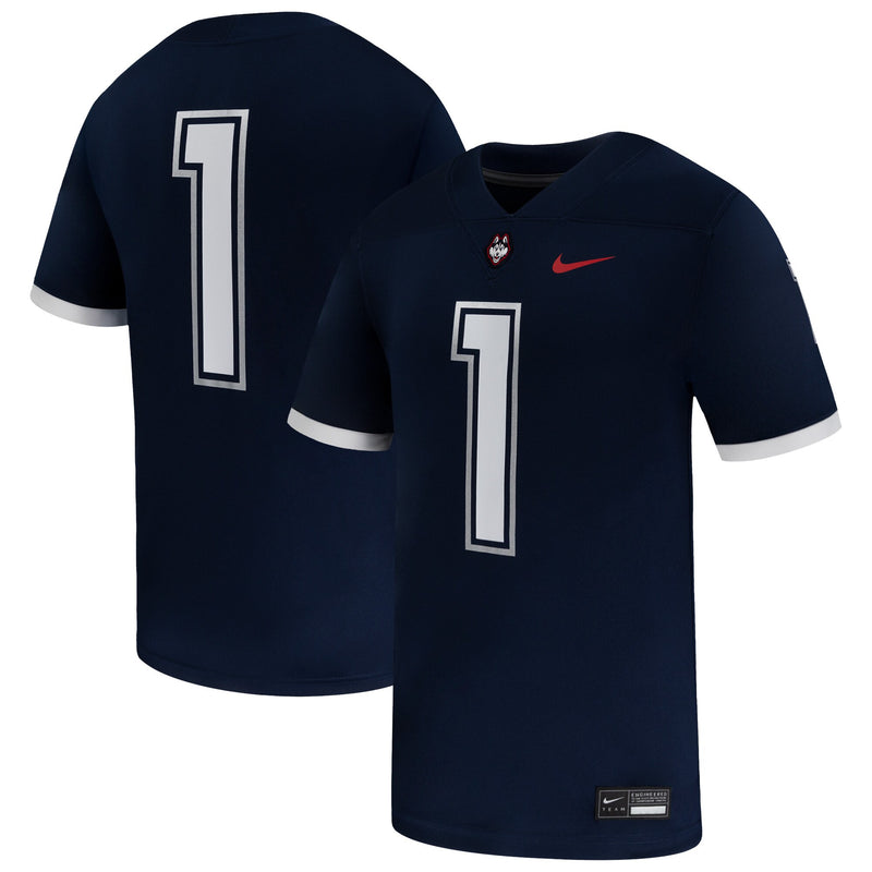 UConn Huskies Football Jersey, Navy Game Sportswear Jersey Shirt, Lightweight Breathable Athletic Jersey, Casual Gift for Men, Style 203182829